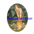 MIDSUMMER EVE WITH FAIRY UNSET CAMEO PORCELAIN CABOCHON