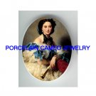 VICTORIAN LADY WITH FAN UNSET PORCELAIN CAMEO CABO