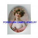 VICTORIAN ROSE LADY IN PINK CAMEO PORCELAIN CAMEO CABO