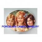 3 VICTORIAN GIRL SISTERS WITH ROSE CAMEO PORCELAIN CABO