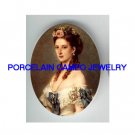 VICTORIAN ROYAL PRINCESS LADY* UNSET CAMEO PORCELAIN CABOCHON