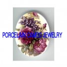 LAVENDER PURPLE ROSE WITH VIOLET UNSET CAMEO PORCELAIN