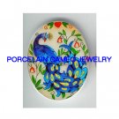 PEACOCK BIRD WITH LILY OF THE VALLEY CAMEO PORCELAIN