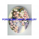 PINK ROSE ANGEL UNSET CAMEO PORCELAIN CABOCHON