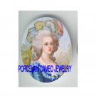 BLUE QUEEN MARIE ANTOINETTE* UNSET CAMEO PORCELAIN CABOCHON