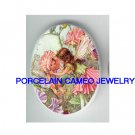 SWEET PEA BUTTERFLY FAIRY SISTERS * UNSET CAMEO PORCELAIN CABOCHON