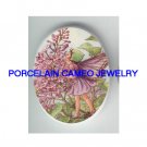 LILAC BUTTERFLY FAIRY * UNSET CAMEO PORCELAIN CABOCHON