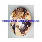 ALPHONSE MUCHA FRUIT LADY * UNSET CAMEO PORCELAIN CABOCHON
