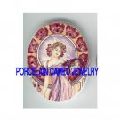 ALPHONSE MUCHA PURPLE LADY* UNSET CAMEO PORCELAIN CABOCHON