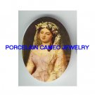 VICTORIAN FLORAL BRIDE* UNSET CAMEO PORCELAIN CABOCHON