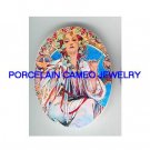 ALPHONSE MUCHA  LADY * UNSET CAMEO PORCELAIN CABOCHON