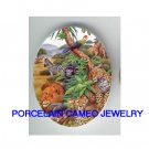 AFRICA ANIMAL COLLAGE LION LEOPARD  * UNSET CAMEO PORCELAIN CABOCHON