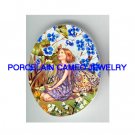 FORGET ME NOT FLOWER FAIRY  * UNSET CAMEO PORCELAIN CABOCHON