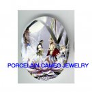 VICTORIAN FAIRY PRINCE AND PRINCESS WEDDING * UNSET CAMEO PORCELAIN CABOCHON