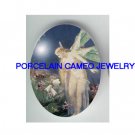 VICTORIAN DRAGONFLY FAIRY LILY OF THE VALLEY* UNSET CAMEO PORCELAIN CABOCHON