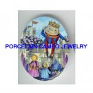 HUMPTY DUMPY WITH CHILD CASTLE* UNSET CAMEO PORCELAIN CAB