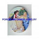 SLEEPING BEAUTY WITH PRINCE* UNSET CAMEO PORCELAIN CABOCHON