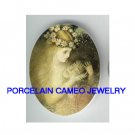 LITTLE FLORAL MERMAID WITH PRINCE * UNSET CAMEO PORCELAIN CAB