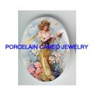 SPRING BUTTERFLY FAIRY  * UNSET CAMEO PORCELAIN CAB