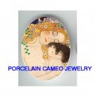 ART NOUVEAU MOM CUDDLING BABY PORCELAIN CAMEO CAB 18X25