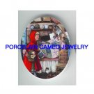 LITTLE RED RIDING HOOD WOLFGRANDMA PORCELAIN CAMEO 18X25