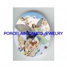 VICTORIAN BUTTERFLY FAIRY * UNSET CAMEO PORCELAIN CAB