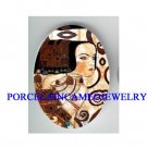 GUSTAV KLIMT QUEEN LADY* UNSET CAMEO PORCELAIN CAB