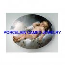 SLEEPING ANGEL CHERUB ROSE * UNSET CAMEO PORCELAIN CAB