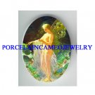 VICTORIAN BUTTERFLY FAIRY * UNSET CAMEO PORCELAIN CAB