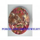 FAIRY AND SQUIRREL HOLDING A NUT* UNSET CAMEO PORCELAIN CAB