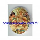 3  SINGING VICTORIAN ANGEL CHERUB* UNSET CAMEO PORCELAIN CAB