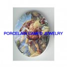JACK AND BEANSTALK WITH SQUIRREL* UNSET CAMEO PORCELAIN CAB