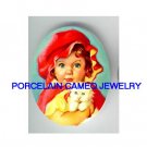 LITTLE RED HOOD HOLDING WHITE CAT* UNSET CAMEO PORCELAIN CAB