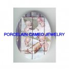 3 KEWPIE BABY CHIPPING THREE* UNSET CAMEO PORCELAIN CAB