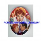 I LOVE LUCY* UNSET CAMEO PORCELAIN CABOCHON 30X40MM