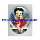 BETTY BOOP RED DRESS MOVIE STAR* UNSET CAMEO PORCELAIN CAB