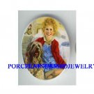 LITTLE ORPHAN ANNIE DOG UNSET PORCELAIN CAMEO CAB 30X40