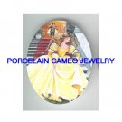 CINDERELLA YELLOW DRESS RUNNING UNSET CAMEO PORCELAIN