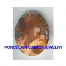 ADAM AND EVE EATS APPLE* UNSET CAMEO PORCELAIN CAB