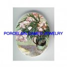 VAN GOGH WHITE Oleanders * UNSET CAMEO PORCELAIN CAB