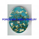 VAN GOGH CHERRY BLOSSOMS* UNSET CAMEO PORCELAIN CAB