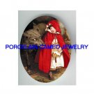 LITTLE RED RIDING HOOD WITH WOLF* UNSET CAMEO PORCELAIN CAB
