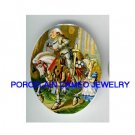 ALICE IN WONDERLAND * UNSET CAMEO PORCELAIN CAB 30X40MM