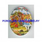 ALICE IN WONDERLAND UNSET CAMEO PORCELAIN 30X40MM