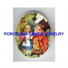ALICE IN WONDERLAND WITH THE DUCHESS* UNSET CAMEO PORCELAIN CAB