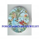ALICE IN WONDERLAND CHASE RABBIT PORCELAIN CAMEO 18x25