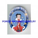 BETTY BOOP RED DRESS MOVIE STAR* UNSET CAMEO PORCELAIN CAB
