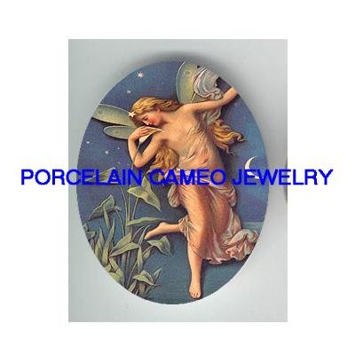 ROCOCO CALLA LILY FAIRY CAMEO PORCELAIN CAB 18X25MM