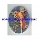 ROCOCO CALLA LILY FAIRY CAMEO PORCELAIN CAB 18X25MM