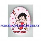 SEXY BETTY BOOP LOVE HEART  * UNSET CAMEO PORCELAIN CAB